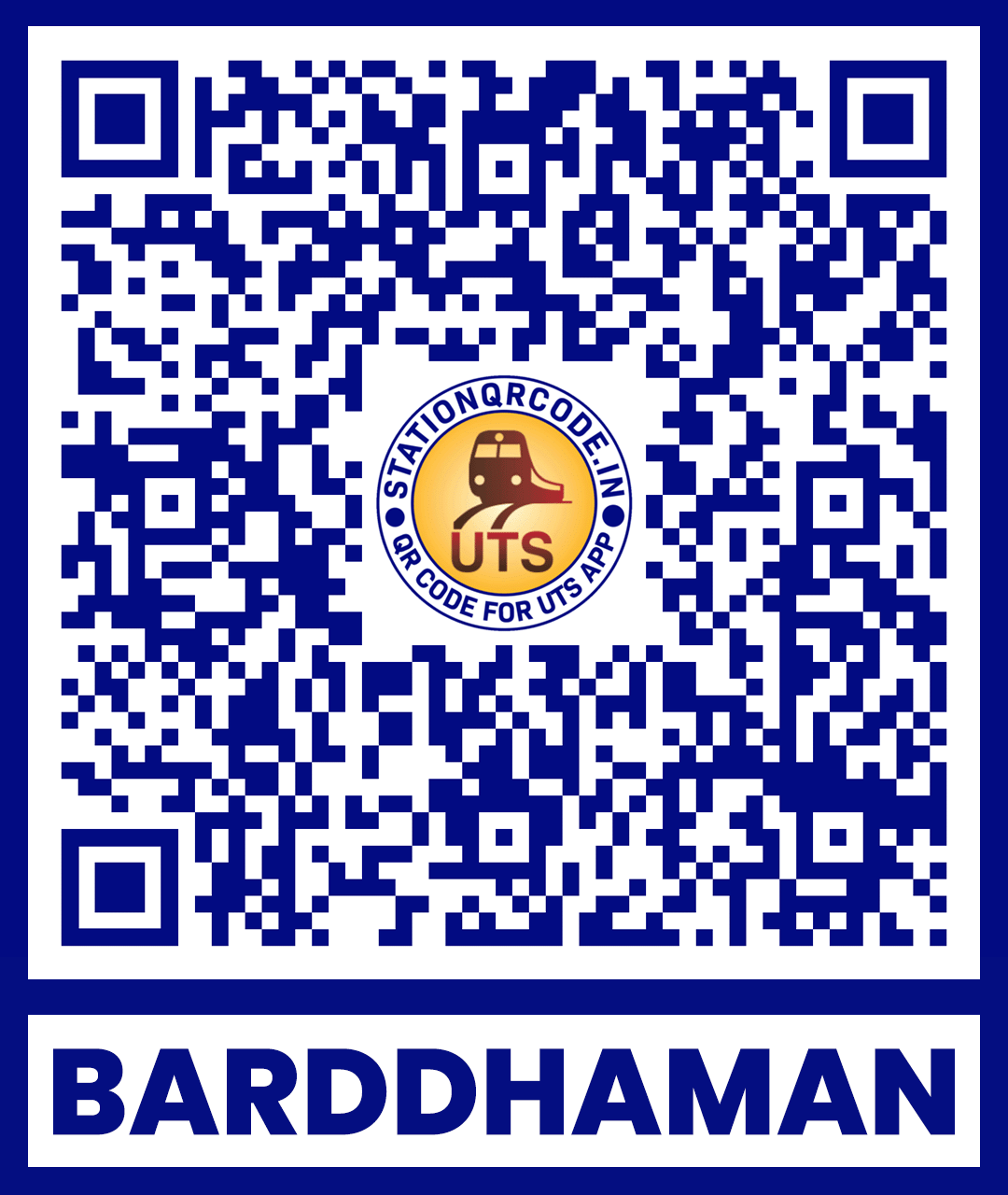 Barddhaman Station UTS QR Code